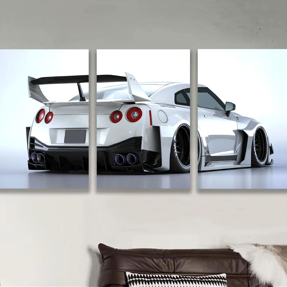 Lighting Mcqueen Bedroom Decor - White Japan Super Sports Car Poster