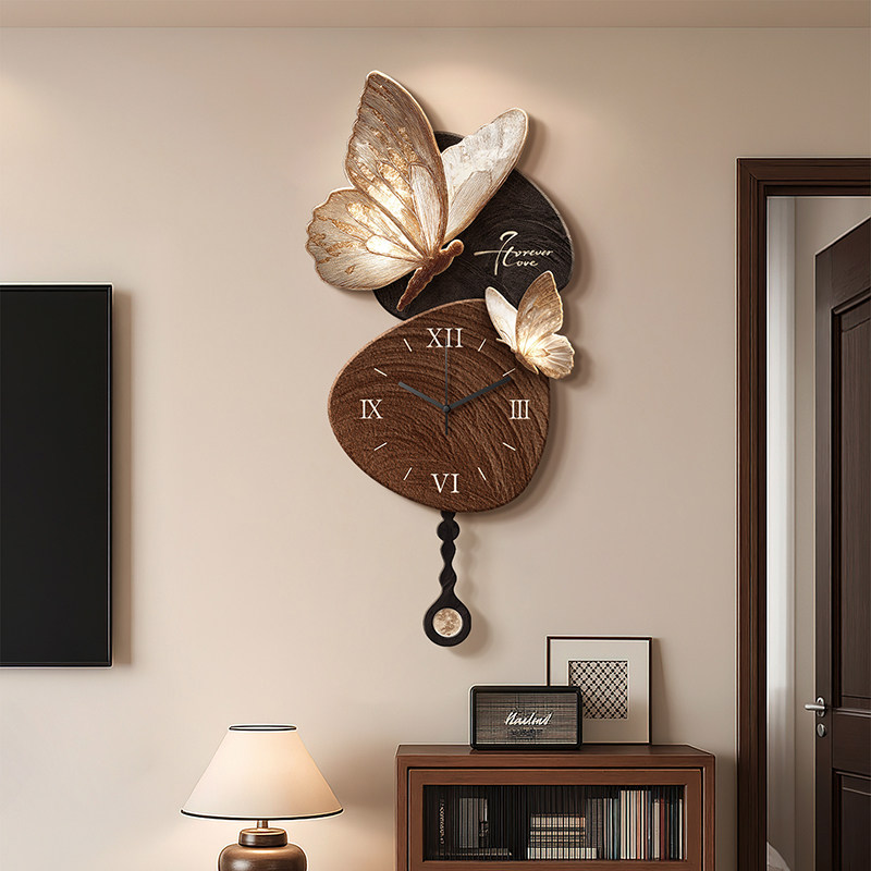 Lighting Home Decor Items - Upgrade Night Light Wall Clock Wooden