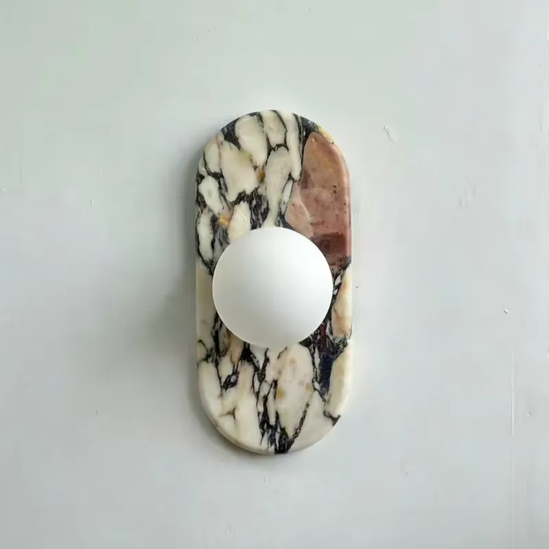 Room Lighting Bedroom Decor - SJX Minimalist Natural Calacatta Viola Marble