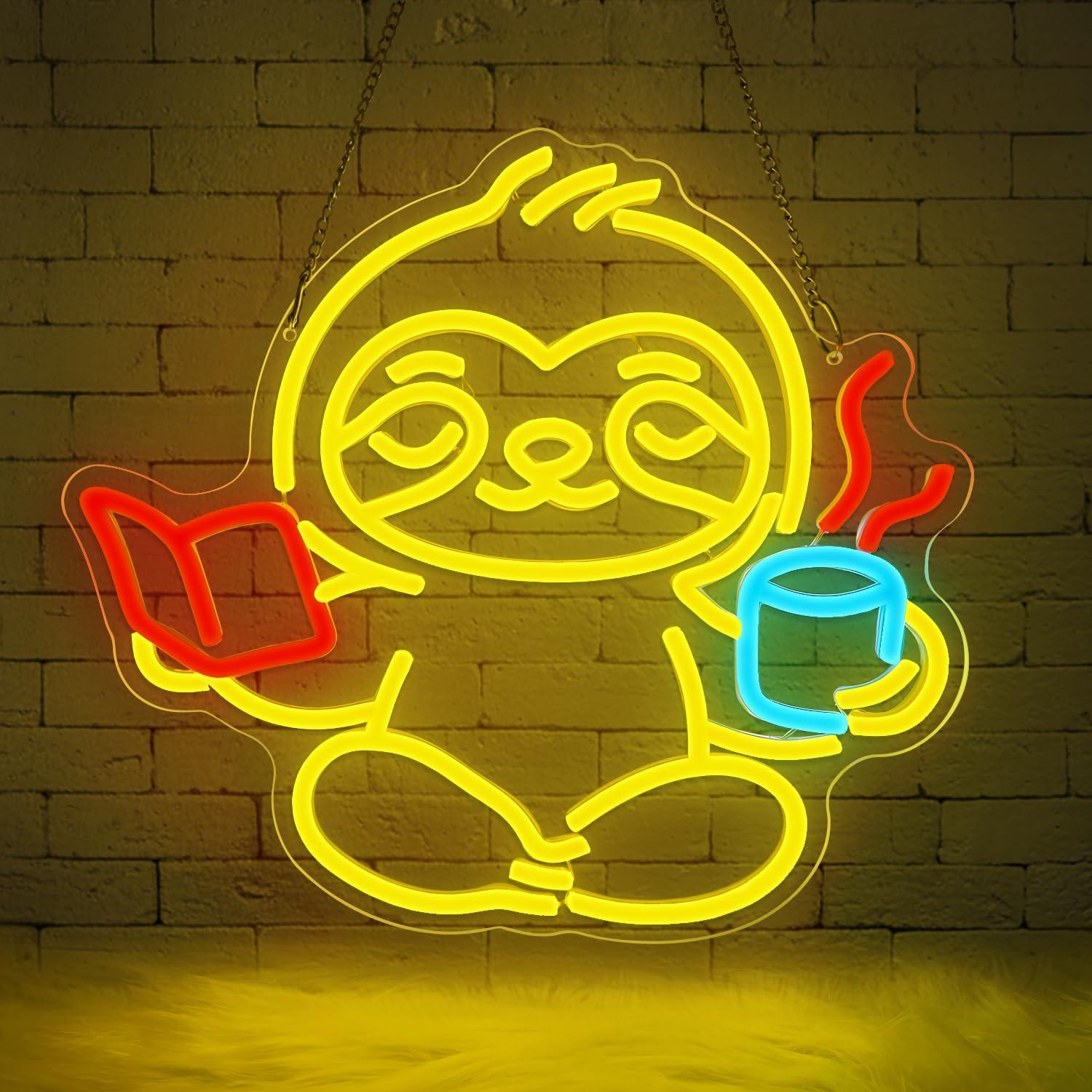 Room Lighting Bedroom Decor - Sloth Neon Sign USB Dimmable LED