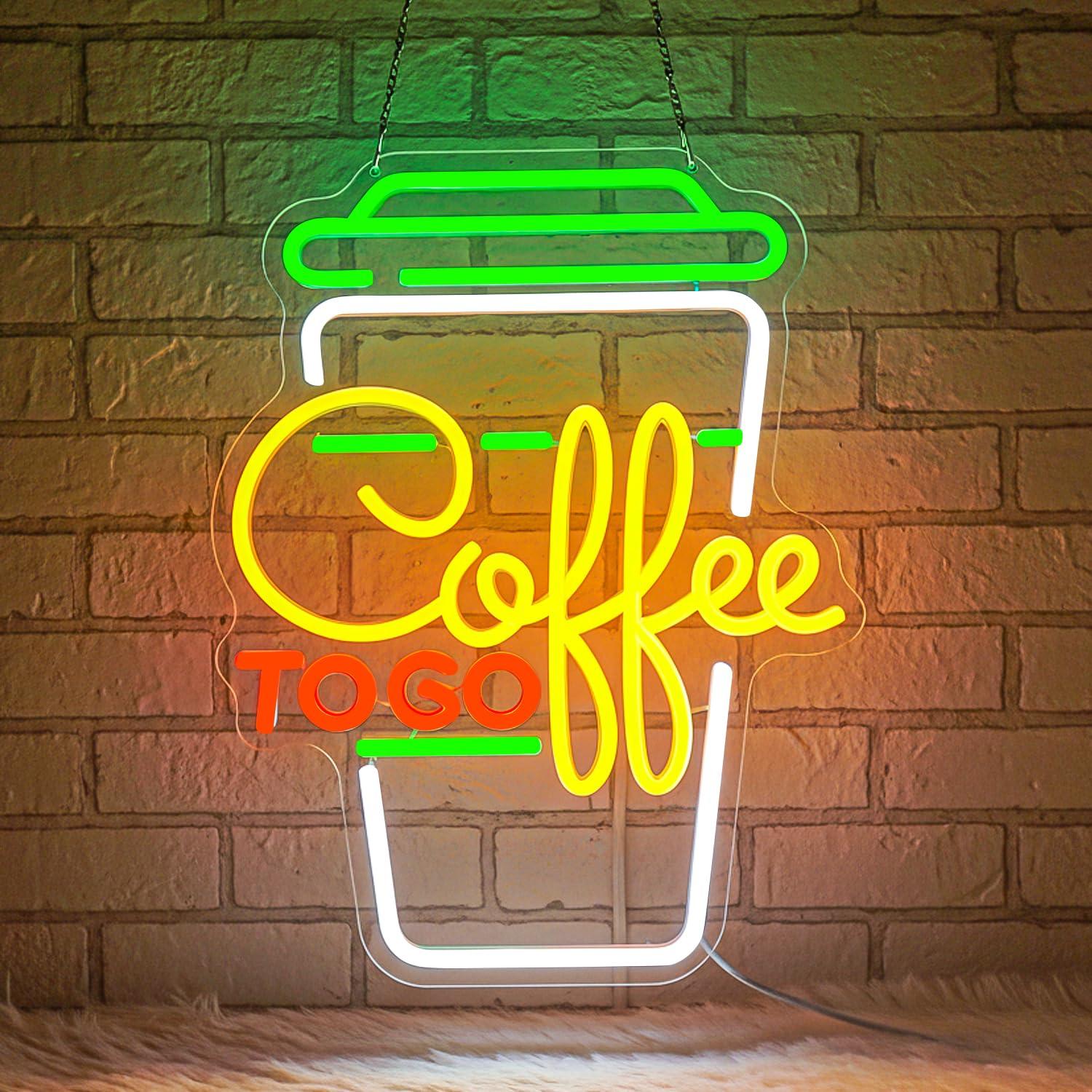 Kitchen Decor Lighting - Coffee Neon Sign USB Dimmable LED