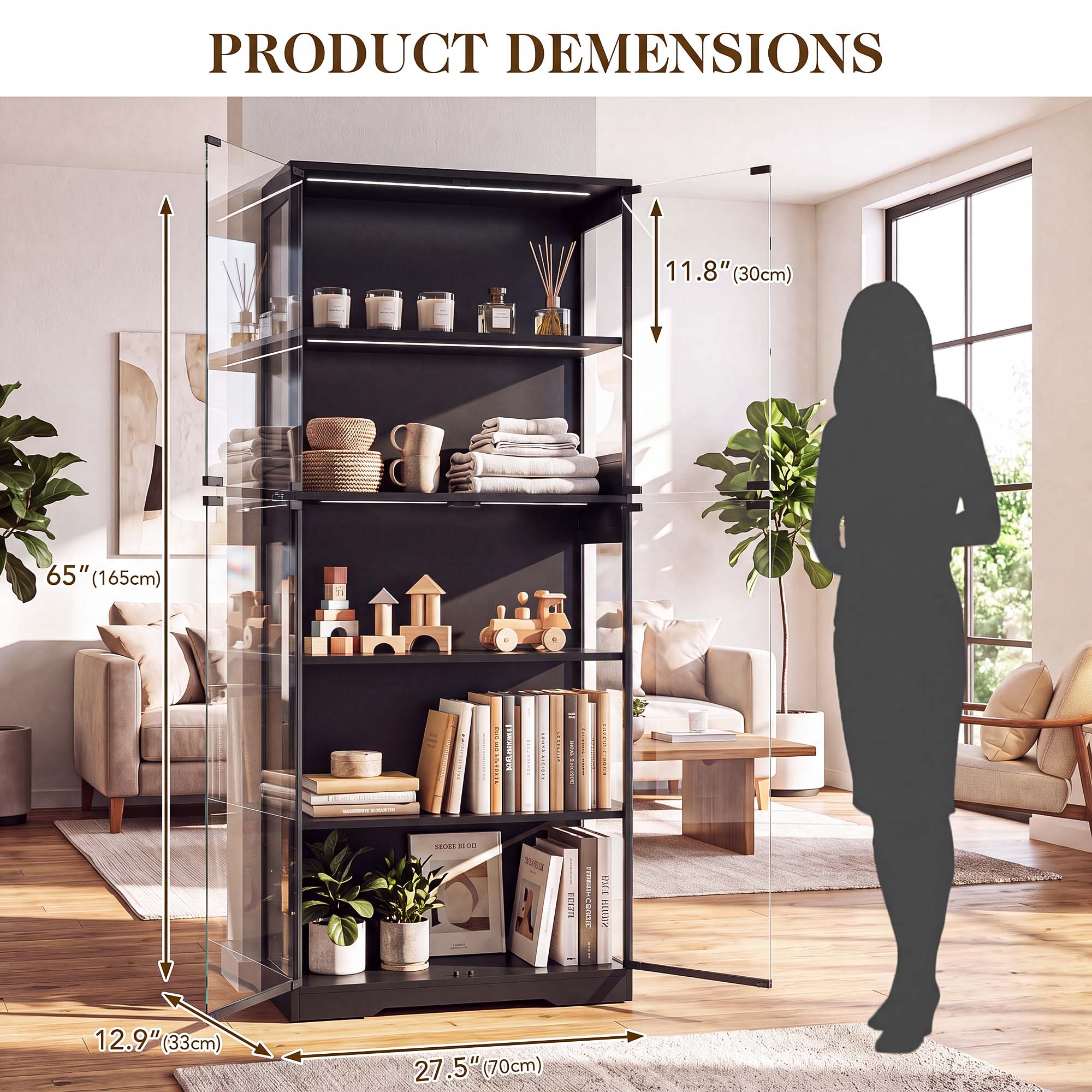 TCGBKAF 5‑Tier Display Cabinet - огляд і ціна Lighting & Home Decor Studio Photos