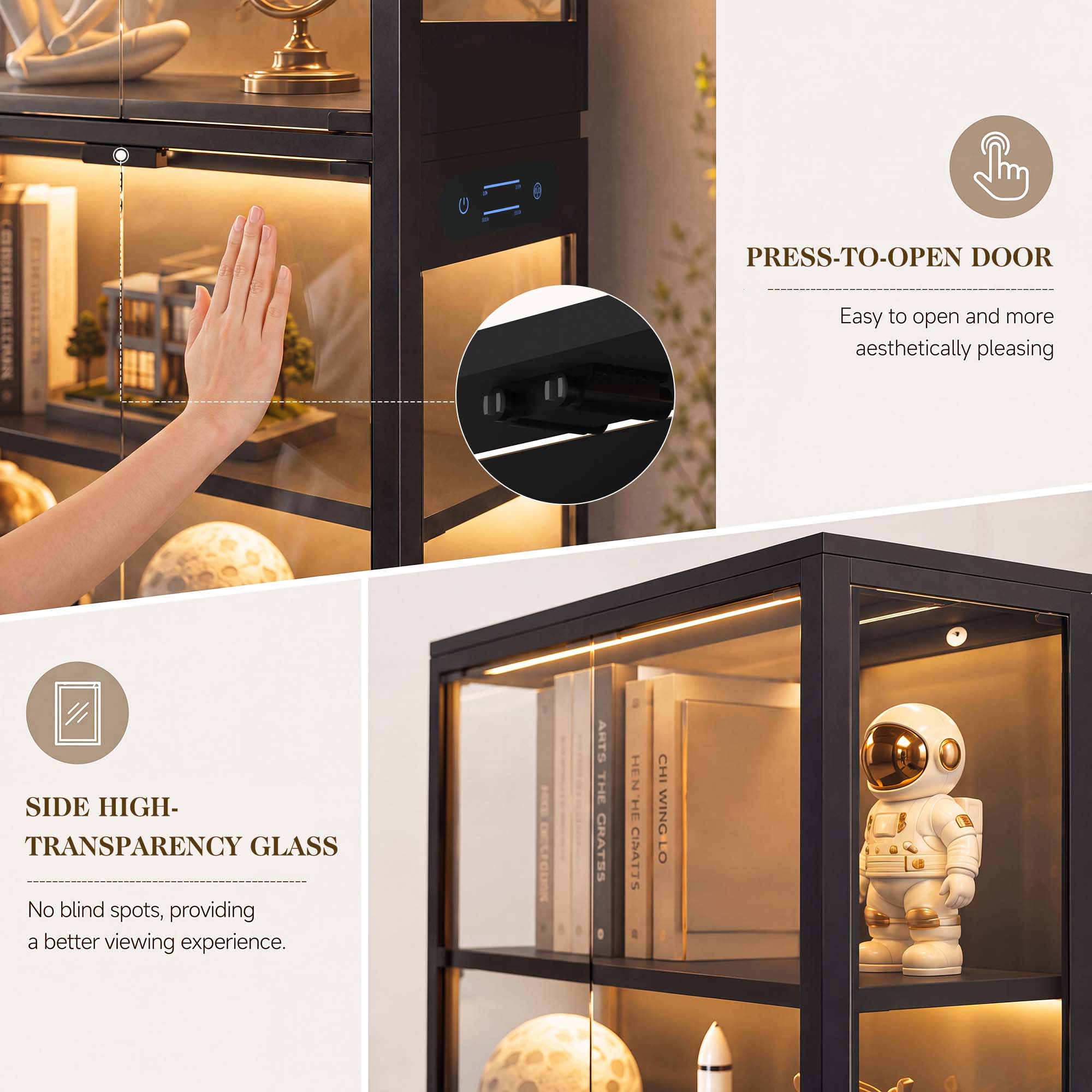 TCGBKAF 5‑Tier Display Cabinet - огляд і ціна Lighting & Home Decor Studio Photos
