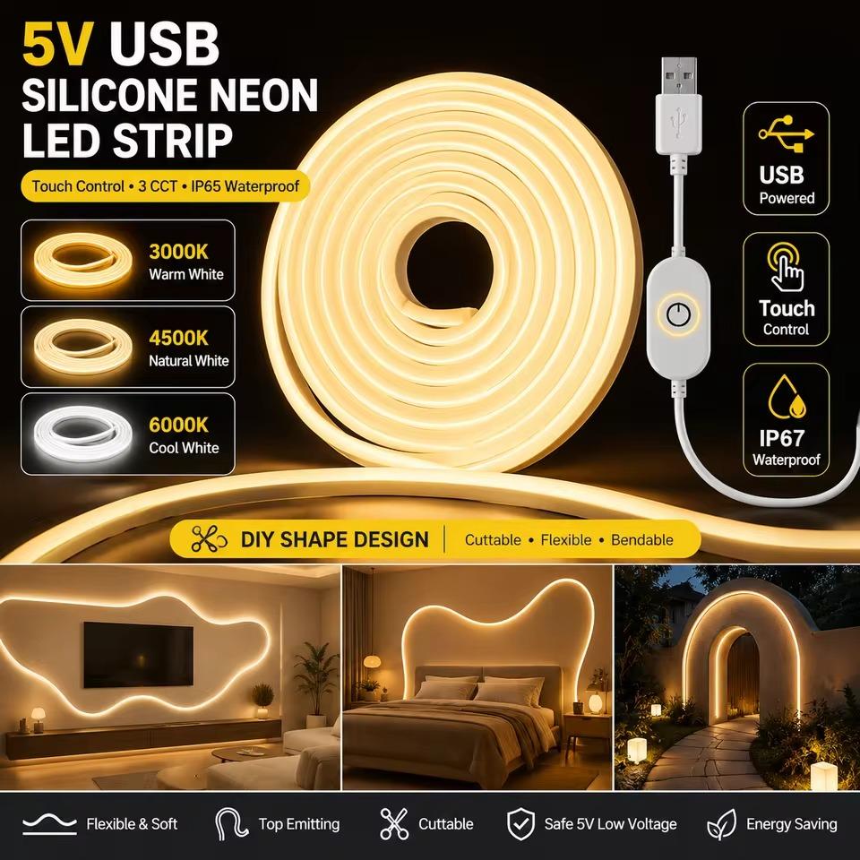 Silicone USB LED Strip Light F - огляд і ціна Lighting Bolt Decor