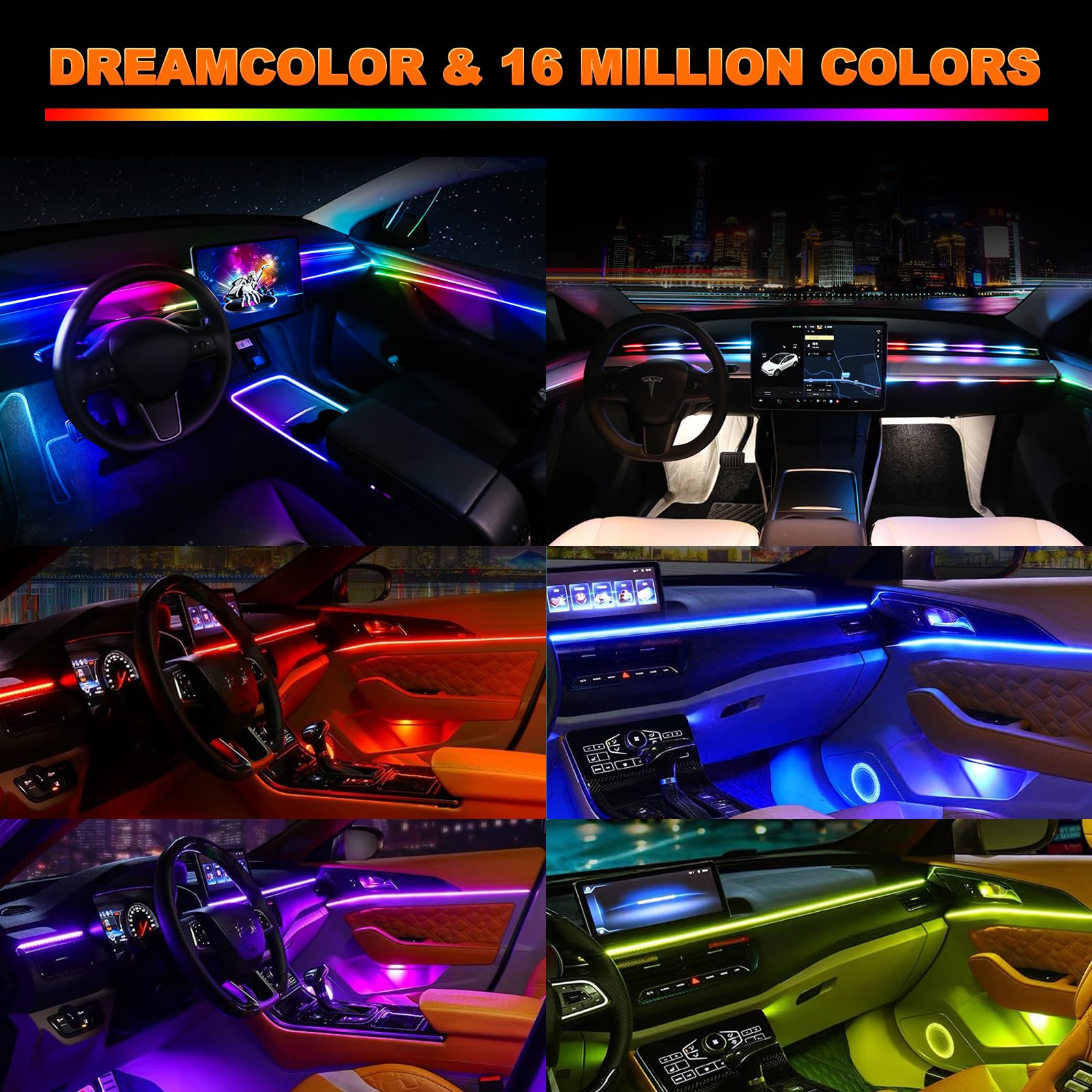 2IN1 Dynamic Neon Car Ambient  - огляд і ціна Lighting Bolt Decor