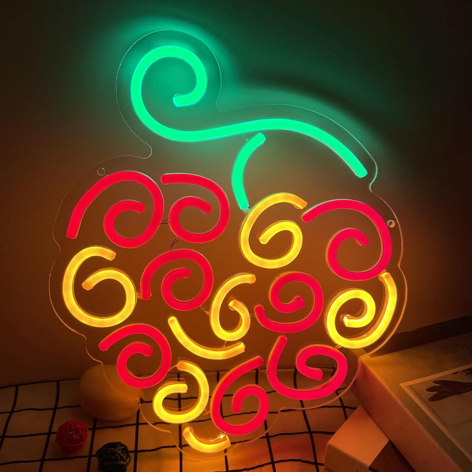 Cyber Fruit Neon Sign USB Dimm - огляд і ціна Room Lighting Bedroom Decor