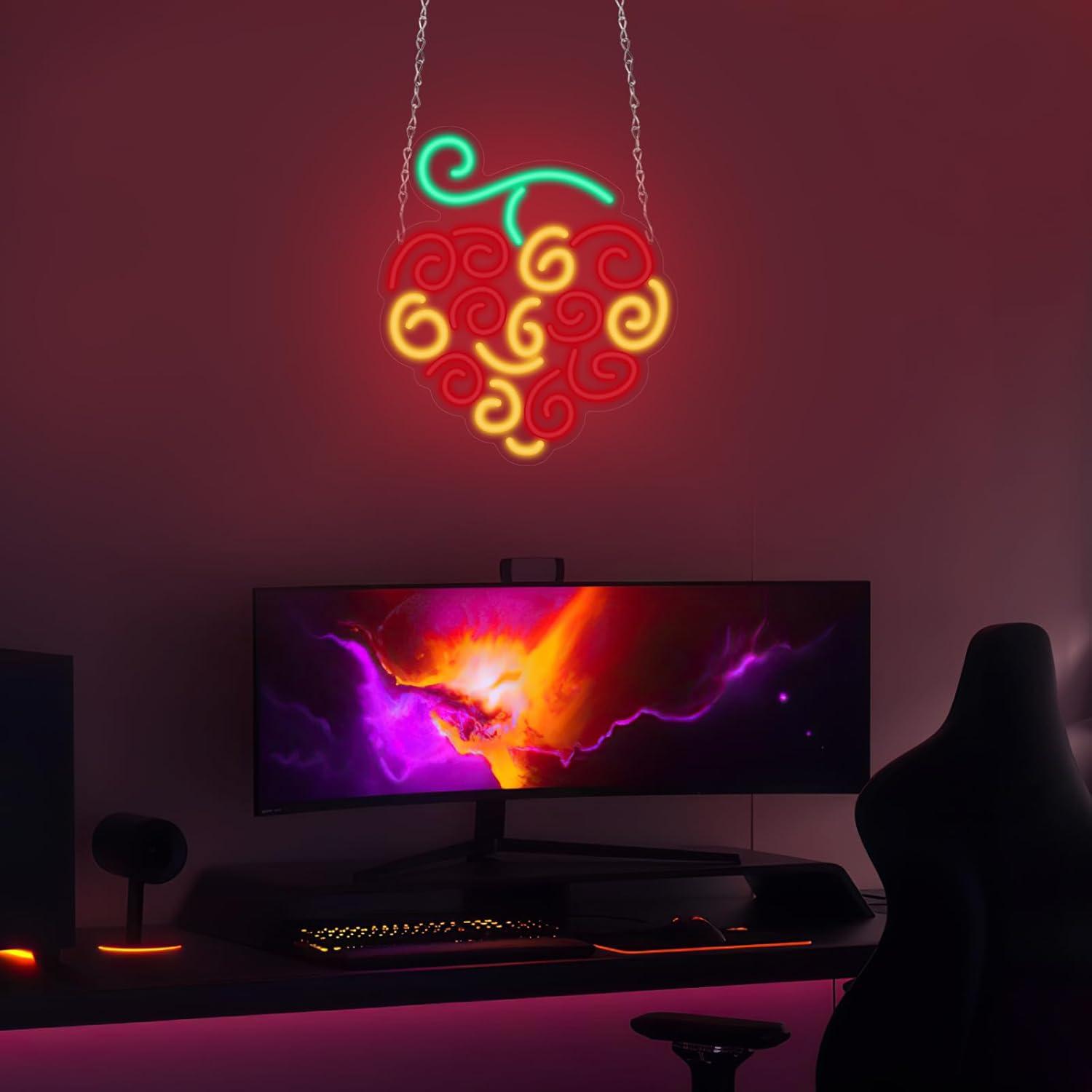 Cyber Fruit Neon Sign USB Dimm - огляд і ціна Room Lighting Bedroom Decor