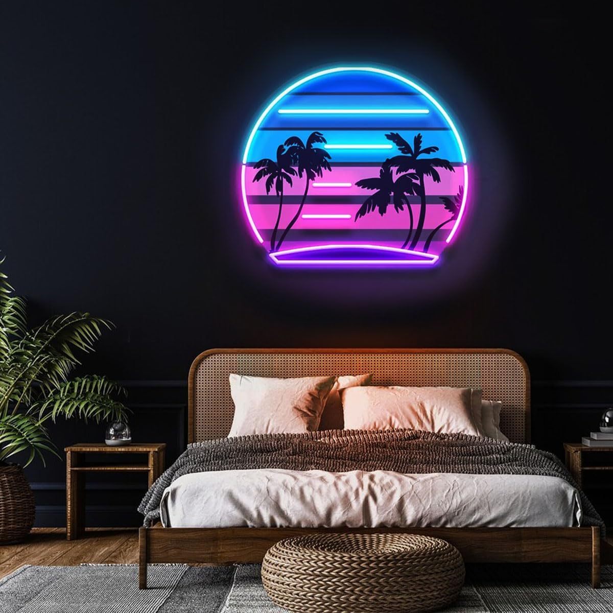 Tropical Retro Vintage Sunset  - огляд і ціна Wall Decor Lighting Tree