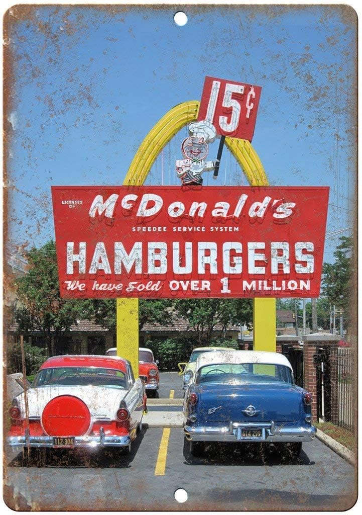 Metal Sign  - McDonalds Hambur - огляд і ціна Kitchen Decor Lighting