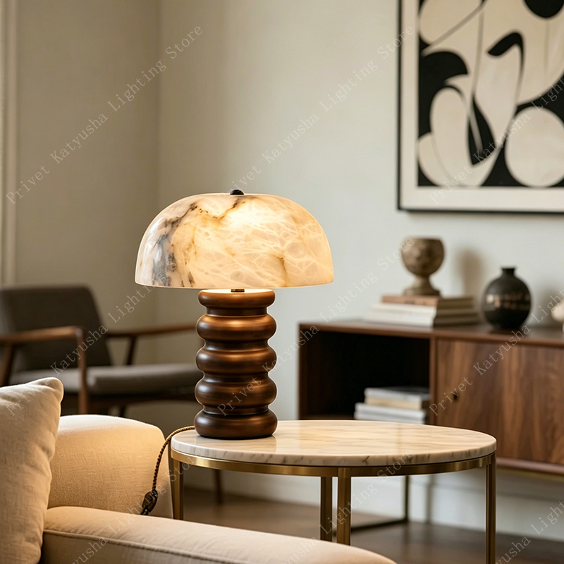 Retro Alabaster Mushroom Table - огляд і ціна Lighting Home Decor Items