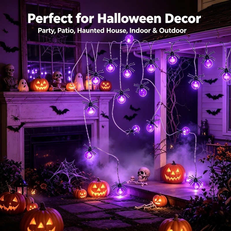 Battery Powered Spider LED Str - огляд і ціна Lighting Decor Outdoor