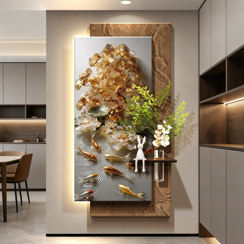 Nine Fish Gathering Wealth Pic - огляд і ціна Wall Decor Lighting Tree