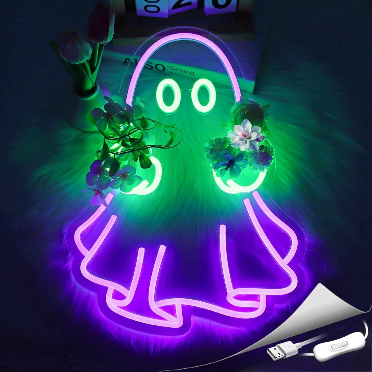 Ghost Neon Sign USB Powered LE - огляд і ціна Room Lighting Bedroom Decor