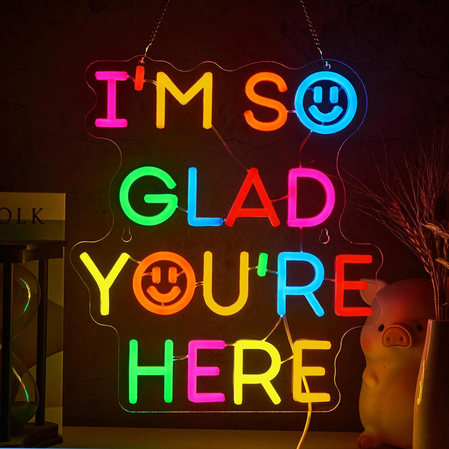  I'm So Glad You‘re Here Neon - огляд і ціна Room Lighting Bedroom Decor