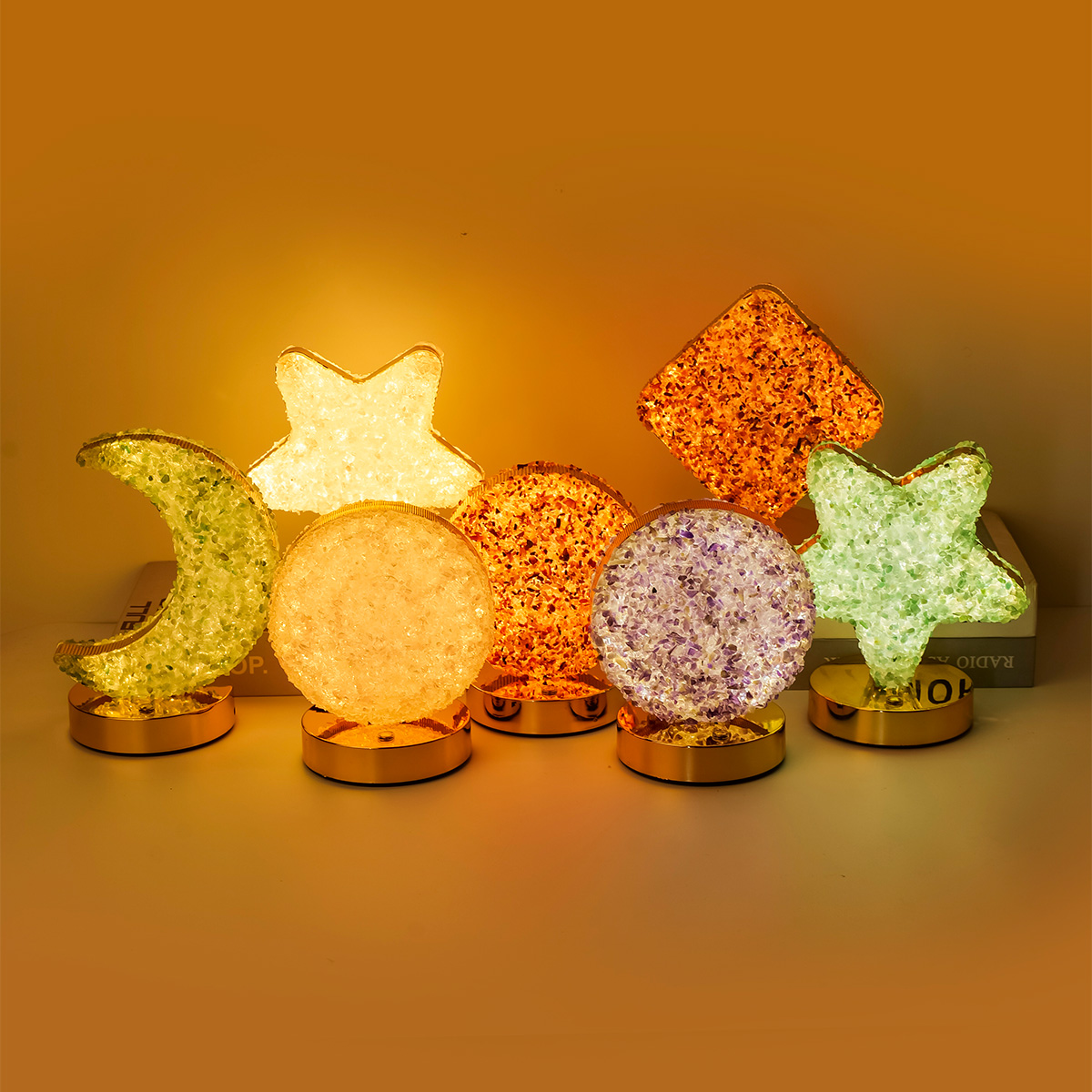Natural Crystal Gravel LED Nig - огляд і ціна Led Moon Lamp