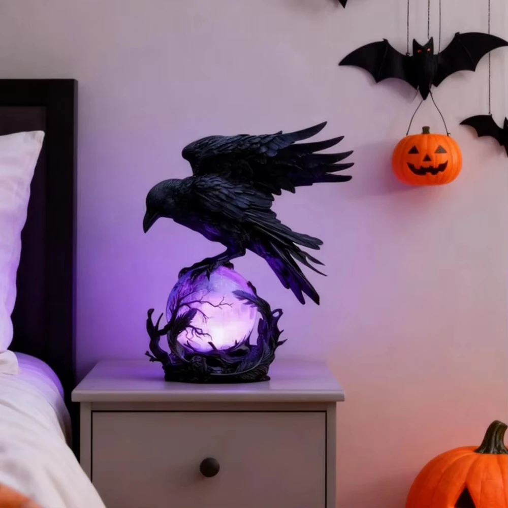 Creative Gothic Raven LED Lamp - огляд і ціна Unique Lighting Decor
