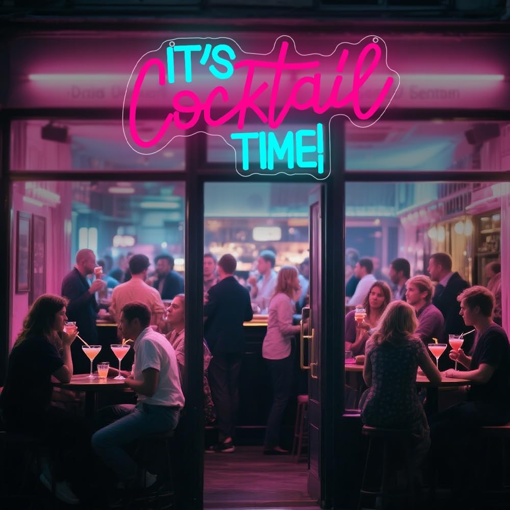 Cocktails Neon Sign USB Powere - огляд і ціна Room Lighting Bedroom Decor