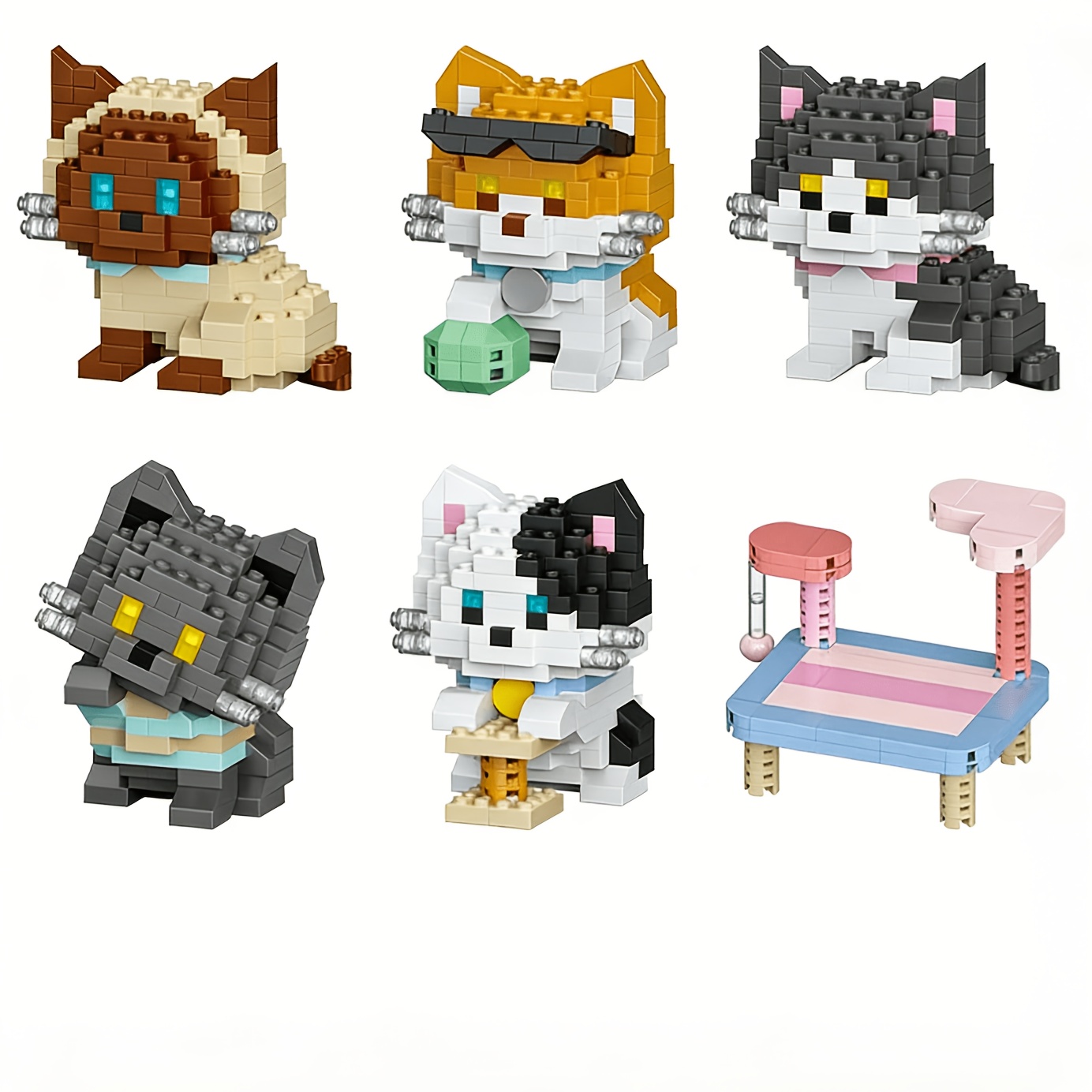 Cat Series Building Blocks Set - огляд і ціна Lighting Home Decor Items