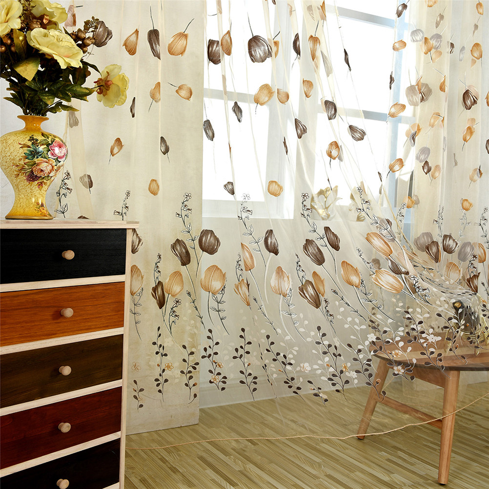 100x200cm Tulip Voile Curtains - огляд і ціна Kitchen Decor Lighting