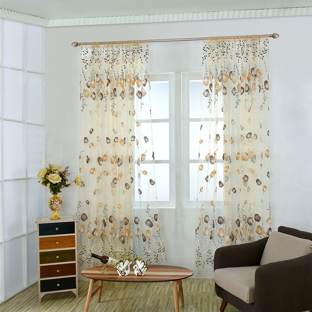 100x200cm Tulip Voile Curtains - огляд і ціна Kitchen Decor Lighting