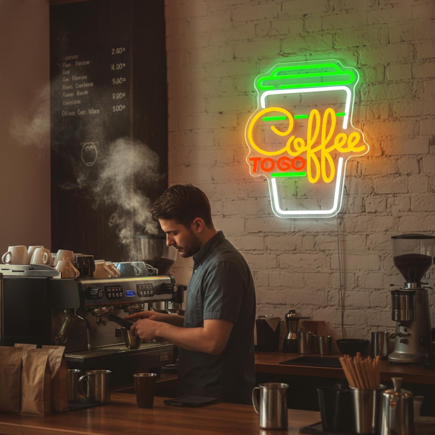 Coffee Neon Sign USB Dimmable  - огляд і ціна Kitchen Decor Lighting