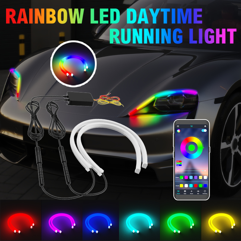 2PCS  30/45/60cm DRL Car LED D - огляд і ціна Lighting Bolt Decor