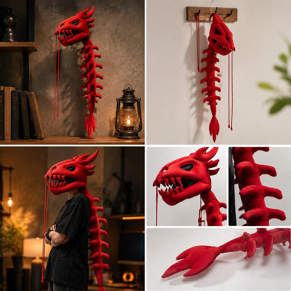 Dragon Skull Spine Plush Hood  - огляд і ціна Unique Lighting Decor