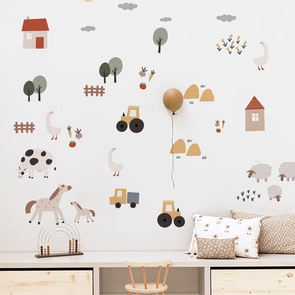 Boho Cartoon Cute Cows Farm An - огляд і ціна Lighting Mcqueen Bedroom Decor