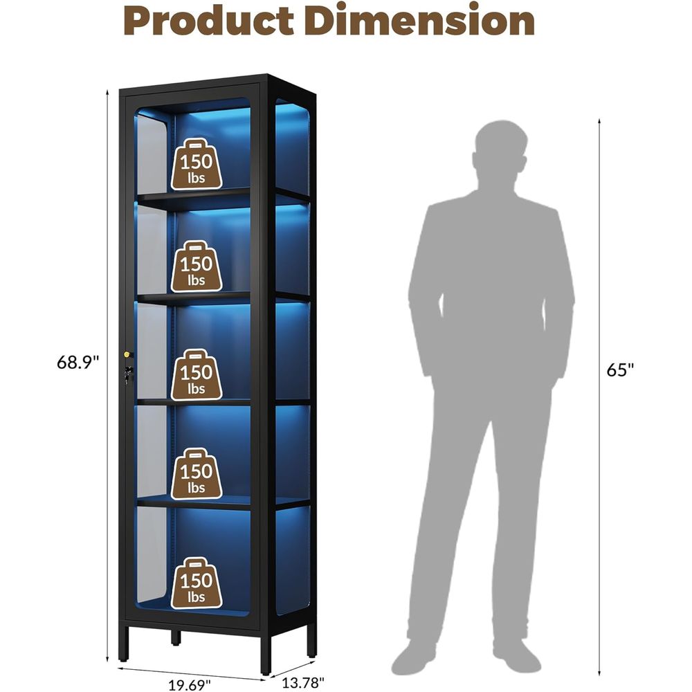69 Glass Display Cabinet with  - огляд і ціна Lighting & Home Decor Studio Photos