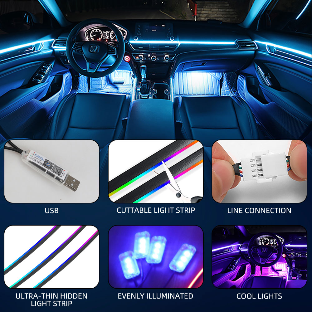 35/75/110/140cm LED Ambient Li - огляд і ціна Lighting Bolt Decor