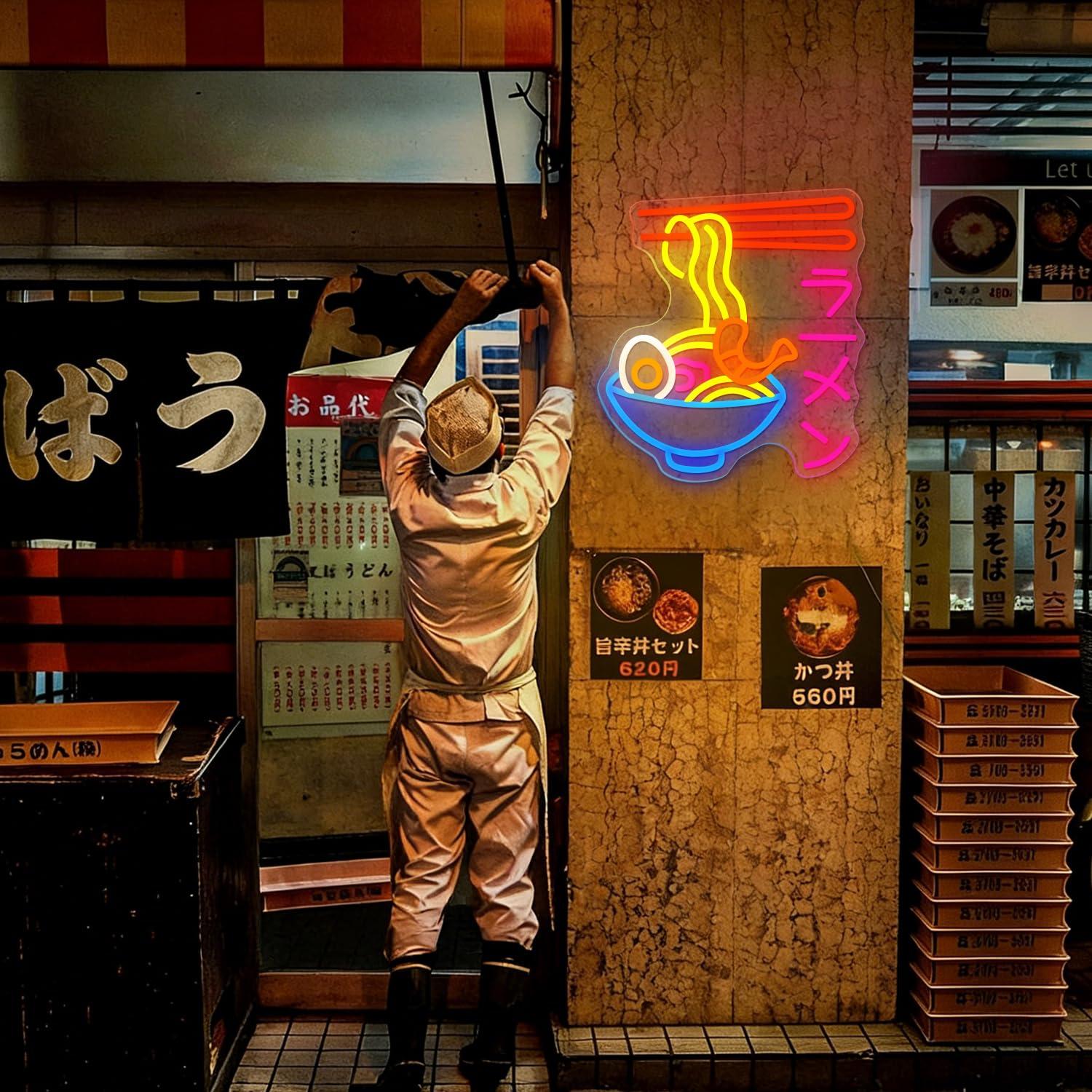 Ramen Neon Sign Japanese Noodl - огляд і ціна Kitchen Decor Lighting