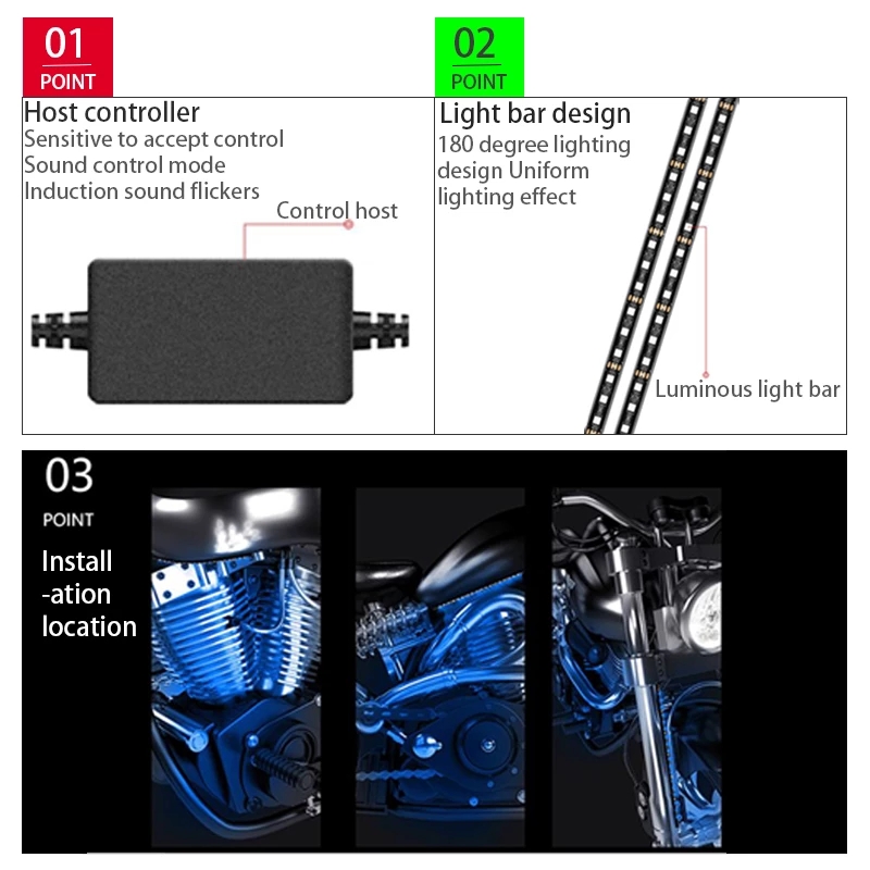 LED Motorcycle Decorative Ambi - огляд і ціна Lighting Bolt Decor